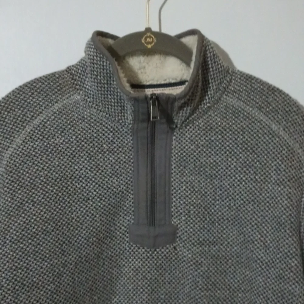 Orvis Men's Quarter Zip High Neck Sherpa Lined Pullover Size Medium